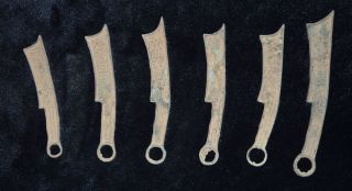 A Set Of Chinese Warring States Period Qi State Bronze Sword Shape Currency