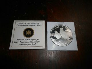 Canada 2013 20 Dollars Fine Silver Coin The Bald Eagle - Life Long Mates 1 Oz Si