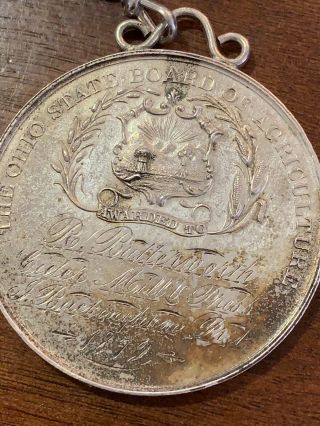 The ohio state board of agriculture 1872 award medal for Cider mill and press 6