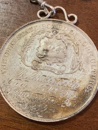 The ohio state board of agriculture 1872 award medal for Cider mill and press 7