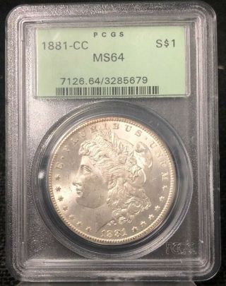 1881 - Cc Morgan Silver Dollar Pcgs Ms64 Nh679