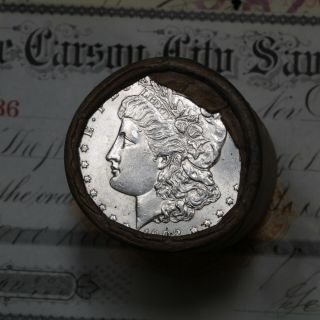Silver Dollar Roll $20 Morgan Peace 1902 & 1887 End Coins Mixed Date Grades