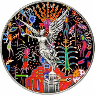 2018 Mexico 1 Onza Libertad Huichol 18 Antique Finish 1 Oz Silver Coin