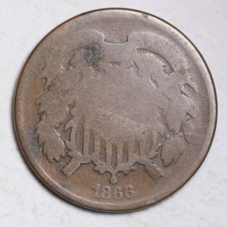1866 Two Cent Piece Choice E198 M