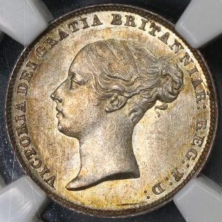 1852 Ngc Ms 62 Victoria 6 Pence Great Britain Silver Coin (18110604c)