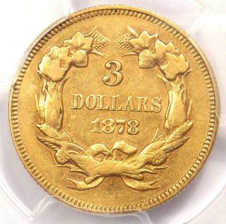 1878 Three Dollar Indian Gold Coin $3 - Certified PCGS XF Details - Rare 4
