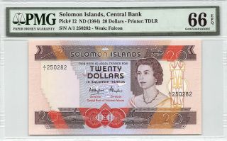 Solomon Islands Nd (1984) P - 12 Pmg Gem Unc 66 Epq 20 Dollars