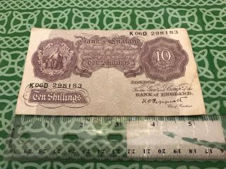 Great Britain Bank Of England 10 Shilling Note Circulated 1940?