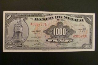 Mexico 1000 Pesos 1971 Crisp Au/unc