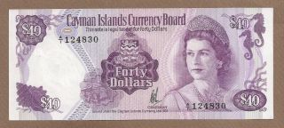 Cayman Islands: 40 Dollars Banknote,  (unc),  P - 9a,  1981,