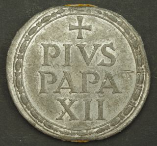 1939,  Vatican,  Pope Pius XII.  Large Papal Lead Bulla (Official Papal Seal).  XF, 2