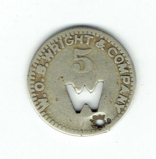 Dorton,  Kentucky Coal Scrip Token W.  O.  B.  Wright & Company 5¢ R10