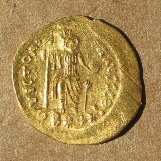 BYZANTINE EMPIRE JUSTIN II GOLD 1 SOLIDUS COIN 567 - 578 A.  D.  S 376 2