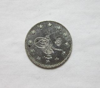 Ottoman Turkey.  Silver 1 Kurush.  Abdul Hamid Ii,  1293 - 1327 Ah.  Year 27.  1901 Ad