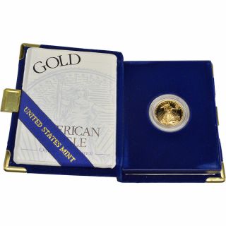 1999 - W American Gold Eagle Proof (1/4 Oz) $10 In Ogp