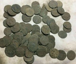 Uncleaned Roman Coins Medium Quality 110pcs