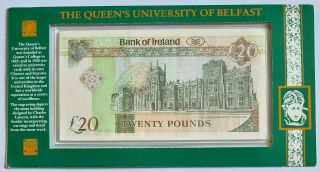 IRELAND - NORTHERN - 20 POUND - A000354 - 1st DAY BANK PRESENTATION PACK 9.  5.  1991,  SCARCE 2