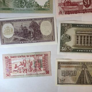 Old Foreign Money Bank Notes (India,  Chile,  Somalia) 3