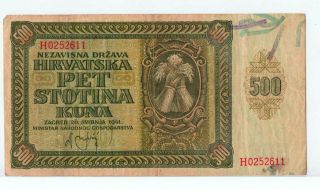 Croatia 500 Kuna 1941 Vf