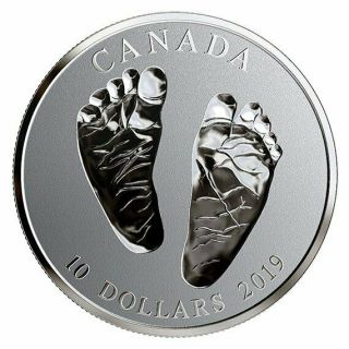 Premium Baby Feet Welcome To The World – 2019 $10 1/2 Oz Fine Silver Coin – Rcm