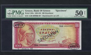 Greece 100 Drachmai 1954 P192s Specimen Tdlr N80 About Uncirculated
