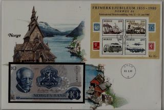 Norway Unc.  Banknote,  Cover 1987