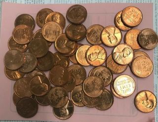 Roll Of (50) 1956 1c United States Lincoln Wheat Cents (50 Coins)