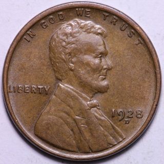 Au,  Unc 1928 - D Lincoln Wheat Cent Penny J6gcn
