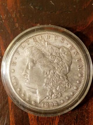1892 - Cc Morgan Silver Dollar,  Rare Carson City Coin And Key Date,  Au