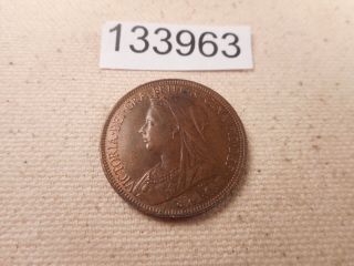 1901 Great Britain Half Penny - Collector Grade Album Coin - 133963