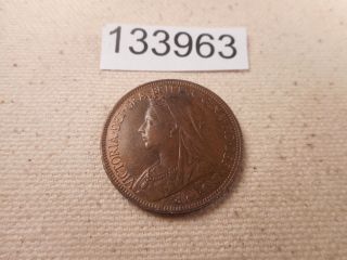 1901 Great Britain Half Penny - Collector Grade Album Coin - 133963 2