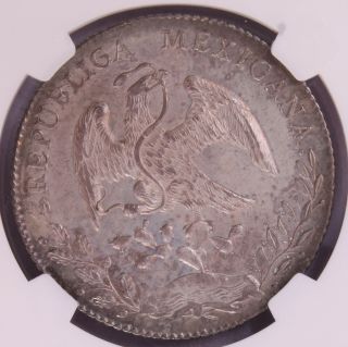 Mexico 1891 Potosi Pi MR Silver 8 Reales MS 65 NGC GEM 023E 2