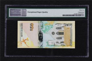 2009 Bermuda Monetary Authority 50 Dollars Pick 61a PMG 66 EPQ Gem UNC 2