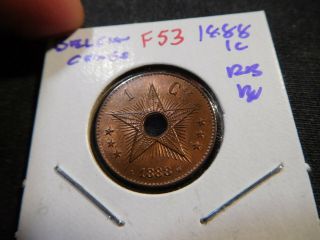F53 Belgian Congo 1888 Cent Bu Red Brown