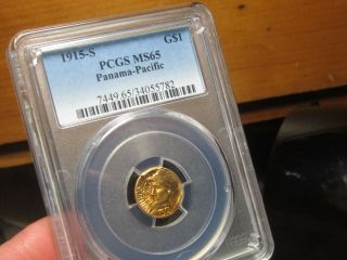 Tough To Find Early Gold Commem 1915 - S Pcgs Ms - 65 So Very Bright & Lusterous