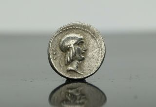 Roman Silver Coin,  L.  Calpurnius Piso Frugi Ar Republican Denarius 90 Bc