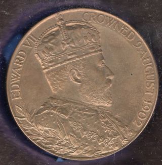 1902 King Edward Vii Coronation Celebration Bronze Medal,  Issued By Royal