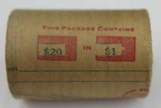 SILVER DOLLAR ROLL $20 MORGAN PEACE DOLLAR MIXED DATES COVERED END COINS 2