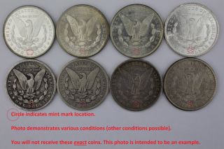 SILVER DOLLAR ROLL $20 MORGAN PEACE DOLLAR MIXED DATES COVERED END COINS 5