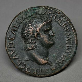 Copper As Of Nero: Victory.  Lugdunum,  Ad 66 - 67.  Ric: 540.  E.  F,