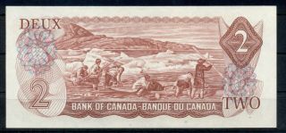 CANADA 2 DOLLARS 1974 UNC BANKNOTE PICK 86A QUEEN ELIZABETH II 3