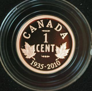 2010 Canada Limited Edition Silver 1 Cent - From Set: 75th Anniv Of Dollar