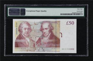 2010 Great Britain Bank of England 50 Pound Pick 393a PMG 68 EPQ Gem UNC 2