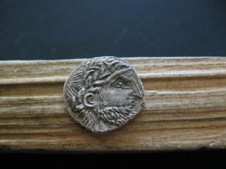 Danube Region Ancient East Celtic Silver Didrachma 3 - 1 Ct.  Bc 5,  30 Gr Zeus Horse