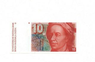 Bank Of Swizerland 10 Francs 1986 Unc