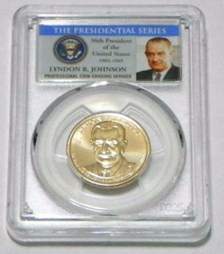 2015 - P Lyndon B.  Johnson Presidential Dollar Pcgs Ms65 Position B
