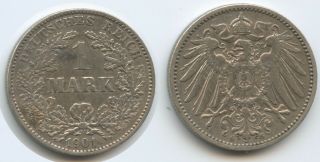 G10872 - Germany Empire 1 Mark 1901 G Km 14 Silver Wilhelm Ii.  Deutsches Reich