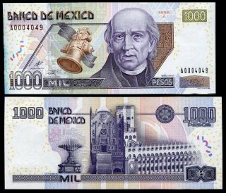 Mexico 1000 1,  000 Pesos 2002 P 121 Series A Unc