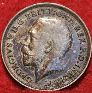 1919 Great Britain 3 Pence Silver Foreign Coin
