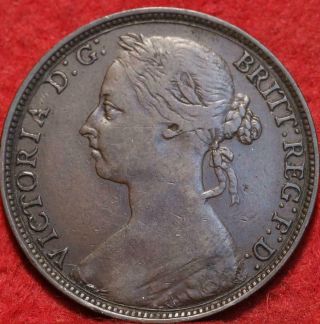 1889 Great Britain 1 Penny Foreign Coin